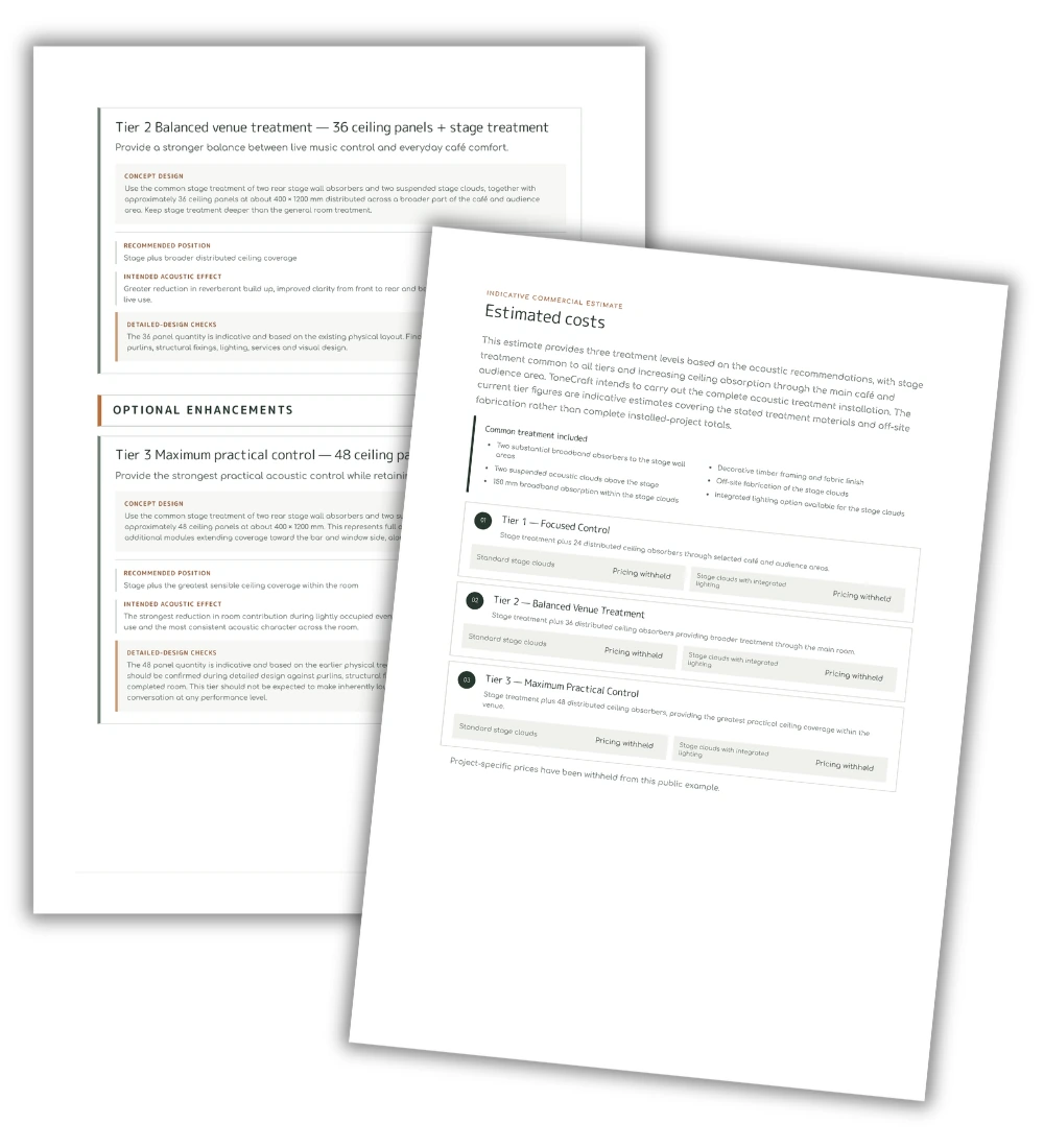 Example report: Treatment Options & Costs